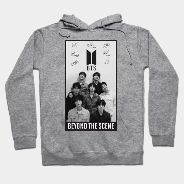 BTS BLACK AND WHITE Hoodie by Like visual Store